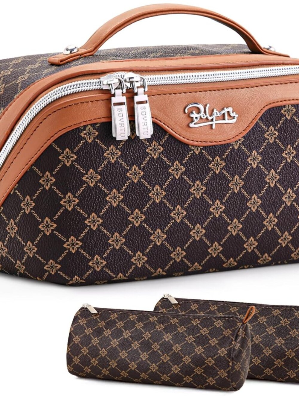 Travel Makeup Bag Cosmetic Bags for Women: 3 Pcs Set Large Portable Make up Bag